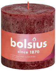 Bolsius Rustiek stompkaars shine 100/100 velvet red 1 Stuk