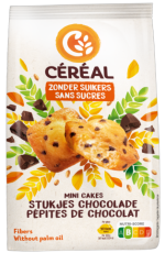 C&eacute;r&eacute;al Mini Cakes Met Stukjes Chocolade 196Gr