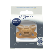 Difrax Fopspeen Natural Newborn Uni Caramel 1stuk