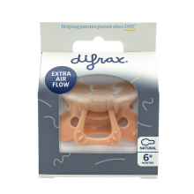 Difrax Fopspeen Natural 6+ M Uni Peachy 1stuk