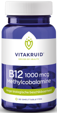 Vitakruid Vitamine B12 1000 mcg Methylcobalamine 90 tabletten 