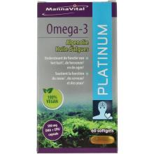 MannaVital Omega-3 algenolie platinum 60 Softgels