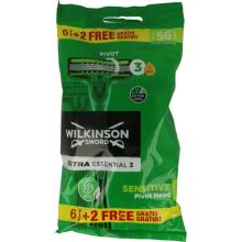 Wilkinson Extra Essential 3 Disposable Sensitive 6+2 Gratis 8 Stuks