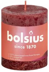 Bolsius Rustiekkaars shine 80/68 velvet red 1 Stuk
