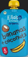 ella's kitchen Bananas & coconut knijpzakje 4+ maanden bio 120G