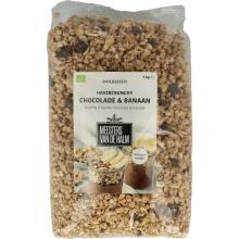 De Halm Havergranola crunchy chocolade/banaan bio 1000G