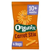 organix goodies Mais Knabbels Met Wortel 10+M Bio 4 x15 Gram