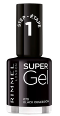 Rimmel London Supergel Nailpolish 070 Black Obsession 12ml