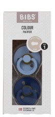 bibs Fopspeen 0-6 Maanden Dusty Blue/Steel Blue 2 Stuks