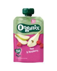 Organix Knijpfruit peer en framboos 6 maanden bio 100G