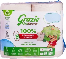 grazie natural Toiletpapier 2-laags 8 Stuks