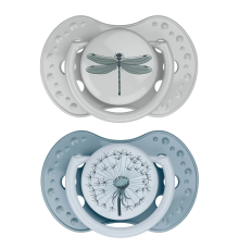 Difrax LOVI Dynamic Speen 6-18m Botanic Blue Green 2 Stuks