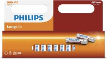 Philips Batterij Longlife AAA 12 Stuks