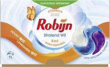 Robijn 3-in-1 Wascapsules Stralend Wit 15 Stuks