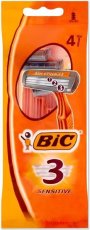 Bic 3 Sensitive Wegwerpscheermesjes 4 Stuks