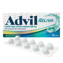 Advil Reliva Liquid-Caps 200 mg Voor Pijn en Koorts 10 Caps