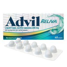 Advil Reliva Liquid-Caps 200 mg Voor Pijn en Koorts 40 Caps