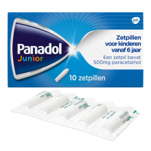 Panadol Junior Zetpillen 500 mg Voor Kinderen Vanaf 6 Jaar 10 Zetpillen