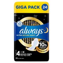 Always Maandverband Ultra Secure Night 24 stuks