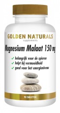 Golden Naturals Magnesium Malaat 150 MG 90 Vegan Tabletten