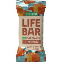 Lifefood Lifebar Oat Snack Proteine Salted Caramel Crisp Bio 40 Gram