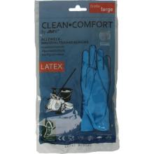 clean-comfort Huishoudhandschoen Blauw Maat L 1 Paar