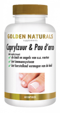 Golden Naturals Caprylzuur en Pau D'Arco 60 Vegetarische capsules