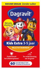 Dagravit Kids Extra 3 - 5 Jaar Multivitaminen 60 Kauwtabletten