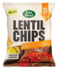 eat real Chilli & Lemon Lentil Chips 95 Gram