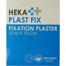 Hekaplast Fix pleister 10 m x 10 cm met schutvel 1 Rol