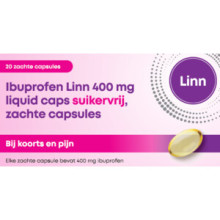 Linn Ibuprofen 400mg Liquid Caps Suikervrij 20 Capsules