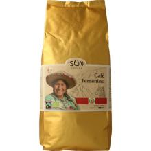 sun coffee Cafe femenino bonen dark roast bio 1000g
