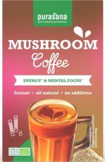 Purasana Instant Mushroom Coffee 6 x 3g Bio 18 Gram