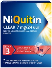 NiQuitin Clear Nicotinepleisters 7mg Stap 3 7 stuks
