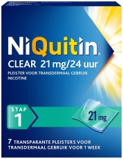 NiQuitin Clear Nicotinepleisters 21 mg Stap 1 (7 stuks)