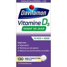Davitamon Vitamine D 50+ 130 smelttabletten