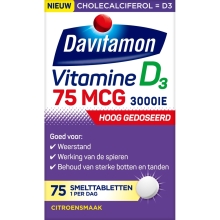 Davitamon Vitamine D3 75 microgram 75 smelttabletten