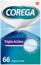 Corega Triple Action Reinigingstabletten Voor De Tandprothese 66 Tabletten