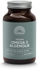 Mattisson Vegan omega-3 algenolie DHA 210 mg EPA 70 mg 120vc