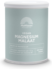 Mattisson Magnesium Malaat Met Actieve Vorm Vitamine B6 200 Gram