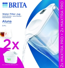 Brita Waterfilterbundel aluna cool white+2 maxtra filter 1st