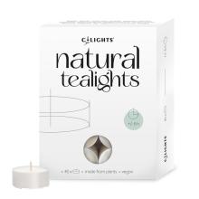 c-lights Natuurlijke Theelichtjes 6 Branduren 40st