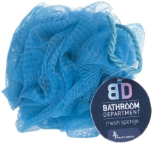 Mesh Spons, 40 Gr., Kleur Blauw, 12 Stuks In Polyzak, 96 Stu