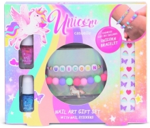 Casuelle `unicorn` Nail Art Giftset Met Armband, Inhoud: 2 X