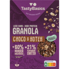 tastybasics Less carb-high protein granola choco en noten 350g