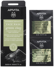 Apivita Diep Reinigend Gezichtsmasker Green Clay 2 x 8 ML