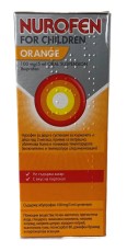 Nurofen Kind 100 mg/5 ml Suspensie Sinaasappel Suikervrij 100 ML