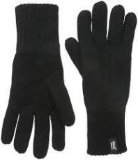 heat holders Flat knit gloves S/M black 1paar