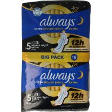 Always Maandverband ultra secure night 16st