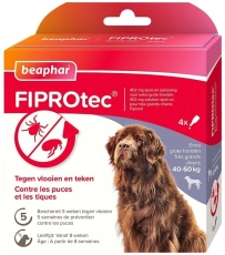 beaphar Fiprotec Hond 40-60kg 4st 6x 4st
